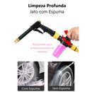Esguicho Mangueira Ducha 6 Formas Jato Bico Alta Pressão Com Armazenamento Espuma Jardinagem Carro