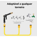 Esguicho Mangueira Ducha 6 Formas Jato Bico Alta Pressão Com Armazenamento Espuma Jardinagem Carro