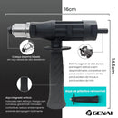 Adaptador Pistola de Rebite para Chave de Fenda Sem Fio, Kit Completo com 3 Cabecas(3.2/3.8/4.0mm),Alça e Chave Inglesa